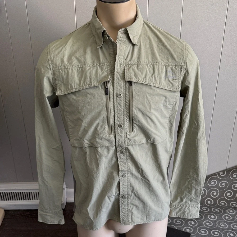 L.L. Bean Men Small Regular Utility Jacket in Light Green Outdoor